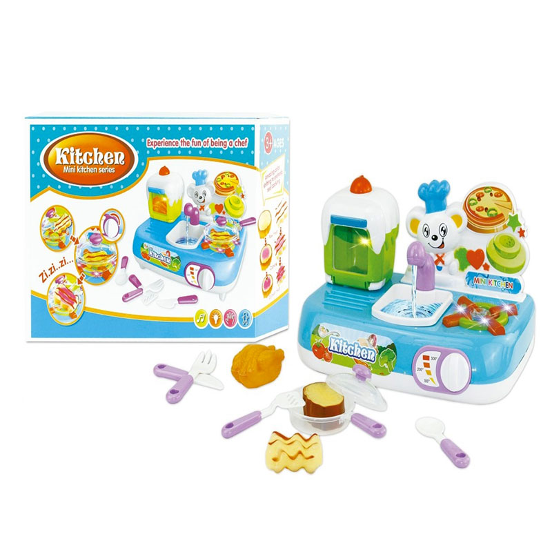 Bộ đồ chơi nhà bếp đổi màu thức ăn dùng pin