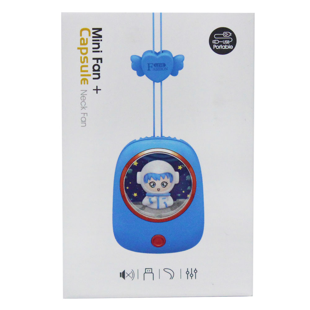 Đồ chơi máy quạt mini dây đeo cổ cổng sạc USB