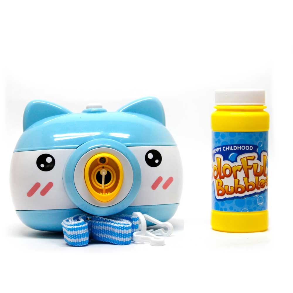 Đồ chơi máy chụp hình thổi bong bóng dùng pin