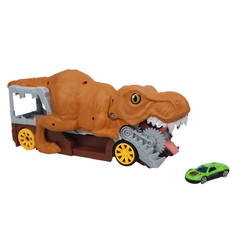 Đồ chơi khủng long kèm xe mô hình dùng pin
