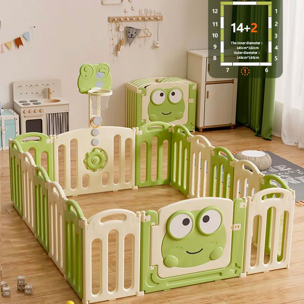 Quây cũi trẻ em lắp ghép 16 tấm